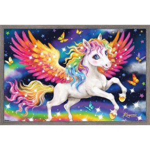 Trends International Kayomi Harai - Pegasus Rainbow Flight Framed Wall Poster Prints - 1 of 4