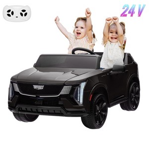 Jojoka 24V 2-Seater Ride-On Car, Licensed Cadillac Electric Truck with Remote Control, Lights, Music, Battery Powered Toy for Boys Girls - 1 of 4