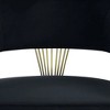 Royal Hampton 22 Inch Side Dining Chair, Gold Base, Padded Black Velvet - 3 of 4