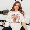Simply Sage Market Women's Tis The Season Pumpkin Ghost Short Sleeve Garment Dyed Tee - 2 of 2