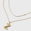 14K Gold Dipped Cubic Zirconia Duo Z Initial Multi-Strand Necklace - A New Day™ Gold - 4 of 4