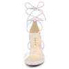 Allegra K Women's Clear Strap Padded Insole Lace Up Block Heels Sandals - 2 of 4