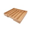LunaLulinlk Natural Bamboo Expandable Silverware Organizer, 13.98 x 10.04-15.35 x 1.97 inches - 4 of 4