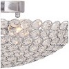 Possini Euro Design Geneva Modern Ceiling Light Semi Flush Mount Fixture 12" Wide Chrome 3-Light Crystal Glass Beads for Bedroom Kitchen Living Room - 3 of 4