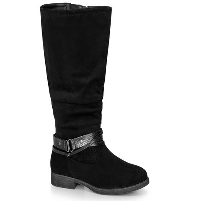 Evans | Women's Extra Wide Fit Sorcha Tall Boot - Black - 10w : Target