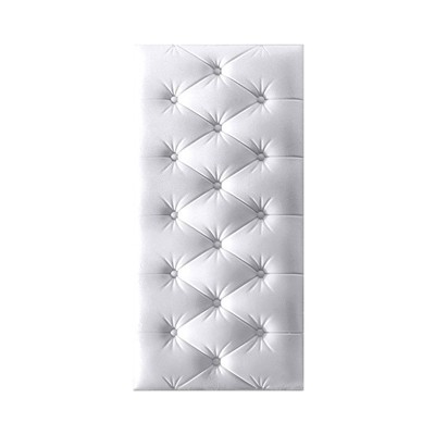 1Pack Anti Collision Wall Padding for Bedroom, Thickened Upholstered Headboard Panels, Self Adhesive 3D Foam Wall Panels