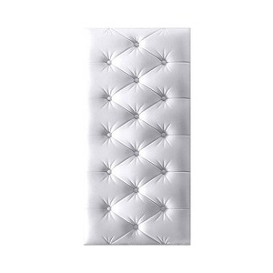 1Pack Anti Collision Wall Padding for Bedroom, Thickened Upholstered Headboard Panels, Self Adhesive 3D Foam Wall Panels - 1 of 4