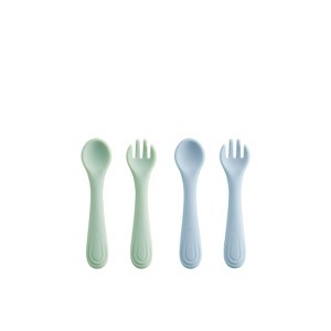 Bc Babycare Tiny Grip Silicone Fork and Spoon - 1 of 4