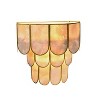 Storied Home 4-Tier Capiz and Metal Wall Sconce: ETL & UL Listed, 1-Way On Off, No Battery Required - 2 of 4
