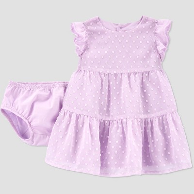 Carter's Just One You® Baby Girls' Swiss Dot Dress - Lavender 6M