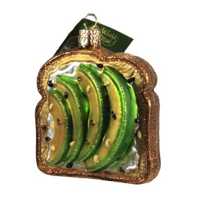 Old World Christmas 3.25 In Avocado Toast Creamy Warm Breakfast Tree Ornaments - 1 of 3