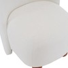Vynxaria Blue Armless Modern Accent Chairs with Low Back & Round Pine Legs, for Indoor & Balcony Use - 3 of 4