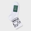 Women's Game Day "#1 Fan" Ribbed Cushioned Mid Crew Socks - Wild Fable™ White/Black 4-10 - 2 of 3