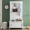 NicBex 34.2 inch Hall Tree for Hallway,Modern Coat Racks with 6 Hooks and Shelves,Entryway Furniture for Hallway,Living Room,Bedroom,White - 2 of 4