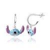 Disney Girls Lilo & Stitch Hoop Earrings With Dangle Stitch Charm