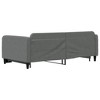 vidaXL Daybed With Trundle Dark Grey 100% Polyester, Metal, Solid Wood - 4 of 4