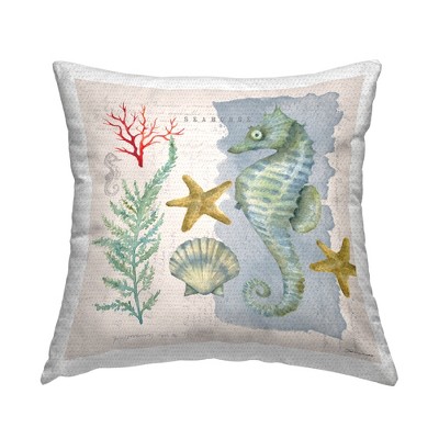 Stupell Industries Sea Life Collage Seahorse, 18 x 18