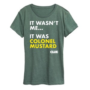 Women's - Clue - It Wasnt Me It Was Colonel Mustard Short Sleeve Graphic T-Shirt - 1 of 4