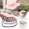 MOONMISS Outdoor Rocking Chair, Patio Oversized Wicker Egg Rocking Chair,Indoor & Outdoor Comfy Rocker Chair with Thick Cushion - 4 of 4