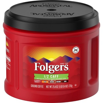 Folgers Classic 1/2 Caff Medium Roast Ground Coffee - 25.4oz