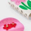 Girls' 2pk Flower Claw Clip Set - Cat & Jack™ Pink: Hair Styling, Floral Pattern, All Hair Types, Ages 3+ - 3 of 3