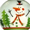 HomeRoots Festive Glitter Snowman Hand Painted Mouth Blown Glass Ornament - 4 of 4