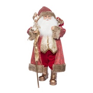 Season's Designs 32" Red And Gold Elegant Santa With Ribb - 1 of 1