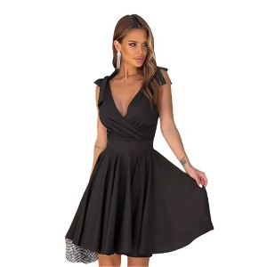 sleeveless v neck tie waist shirt dress Casual V-neck Tie-strap Sleeveless Mini Dress  Likemychoice