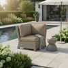 Covers & All Cabo 32.5 in Sectional Corner Chair, Willow Wicker w / Sunbrella Cushion - 3 of 4