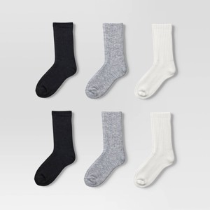 Women's Ribbed 5pk Crew Socks - Dealworthy™ 4-10 - 1 of 3