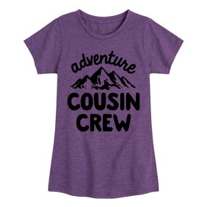Girls' - Instant Message - Adventure Cousin Crew Fitted Short Sleeve Graphic T-Shirt - 1 of 4