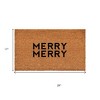 HomeRoots 17" X 29" Brown And Black Christmas Outdoor Coir Door Mat - 3 of 4