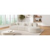 140" Modern Curved Sectional Sofa with High-Density Fully Compressed Sponge, Chaise Lounge, 3-Piece, No Assembly Needed - 3 of 4