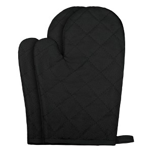REGALWOVEN Heat Resistant Thick Cotton Lining Durable Oven Mitts Set of 2 10.6x6.7inch - 1 of 4