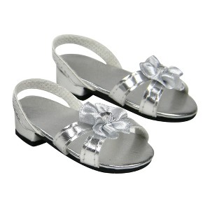 Sophia’s Heeled Dress Shoe for 18” Dolls, Silver - 1 of 1