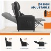 Power Recliner Chair with Massage and Heat, Adjustable Push Back, Wide Armrests, Footrest Padded Seat£¬PU Leather, 2 Side Pockets and USB Port - 3 of 4