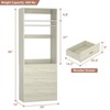 Besiost Freestanding 24" Closet System with 3 Wood Drawers - 4 of 4