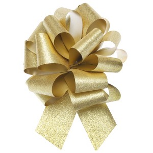 Unique Bargains Christmas Presents Bright Large Pull Bow Ribbons Glitter Gift Wrapping 10 Pcs - 1 of 4