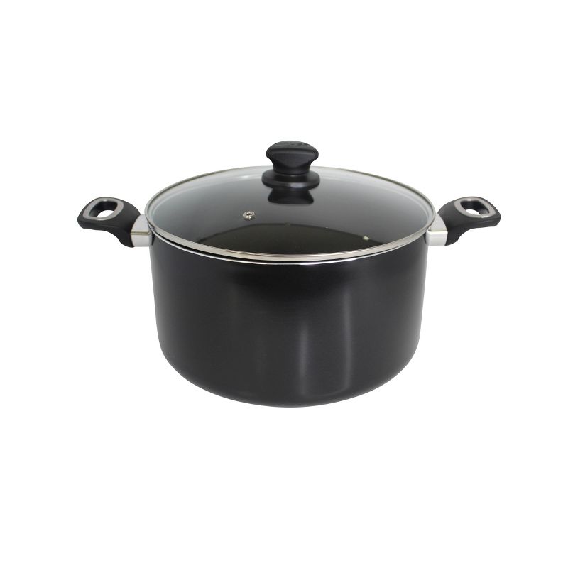 IMUSA 10qt Bistro Stock Pot with Bakelite Handles and Glass Lid, 1 of 5