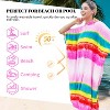 Catalonia Oversized Wearable Beach Towel for Womens Mens, Surf Cape Changing Towel Robe for Adults, Hooded Wetsuit Change Cape, One Size Fits All - 2 of 4