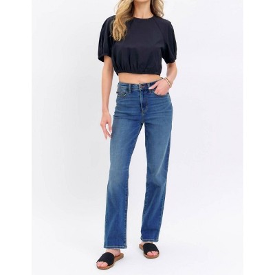 Women's High Waist Straight Fit Jeans - Judy Blue