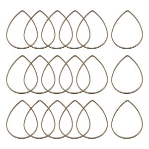 Unique Bargains Teardrop Hollow Open Bezel Linking Ring for Jewelry Making 20 Pcs - 1 of 4