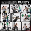 ER KANG Smith Machine, 2200lbs Squat Rack with LAT-Pull Down System & Cable Crossover Machine, Training Equipment with Leg Hold-Down Attachment - 2 of 4