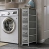 Sorbus 5 Drawers Narrow Dresser with Steel Frame, Wood Top & Easy Pull Fabric Bins for Small Spaces, Closets, Bedrooms, Bathrooms & Laundry - 2 of 4