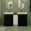 SEVOBAL Bathroom Vanities 60 Inch Freestanding Bathroom Vanity With Resin Sink Soft Closing Door for Bathroom, Black, 59.1"*18.1"*35.38" - 2 of 4