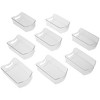 Smart Design Stackable Clear Refrigerator Storage Bin with Handle - 8 pack - 6 x 10 inch - 2 of 4