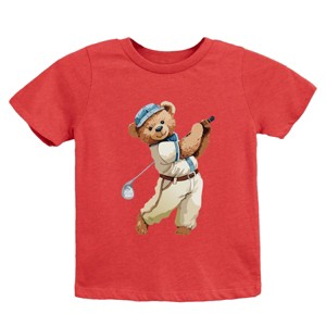 The Juniper Shop Watercolor Golf Bear Youth Short Sleeve Tee - 1 of 4