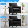 Mjkone Chenille Fabric Modern 3-Seater Sofa Couch/Loveseat Sofa/Single Sofa Armchair  with Rivet Design,Living Room Sofa - 3 of 4