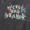 Juniors Womens Mickey & Friends Distressed Retro Characters Mineral Wash Crop T-Shirt - 2 of 4
