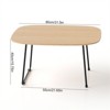 RISOKEYS American Minimalist Modern Coffee Table - Designer Table for Small Apartment Living Room, Stylish Internet Celebrity Home Decor-White - 3 of 4